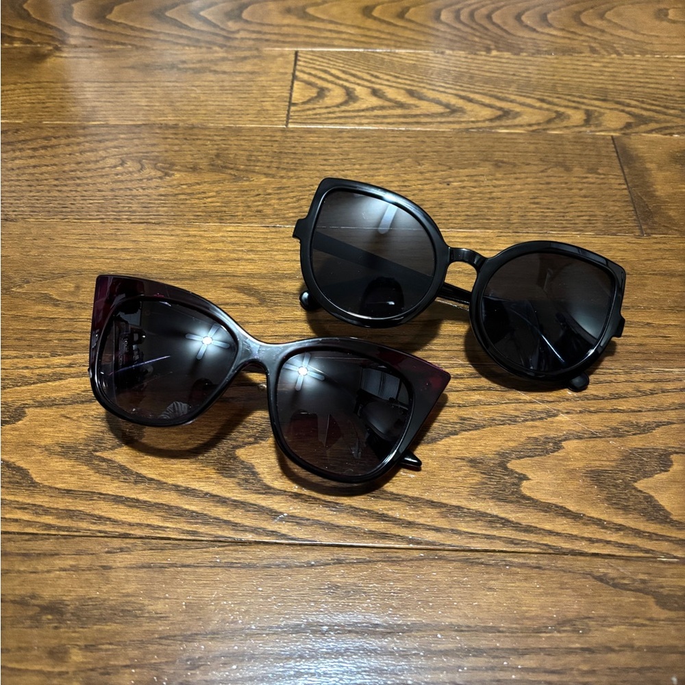Chic Killstar Black and Burgundy Cat Eye Sunglasses